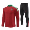 Portugal Trainings Sweatshirt Quarter-zip 2024-25 Rode - Kids